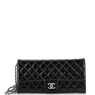 Chanel Brilliant Wallet on Chain Clutch Quilted Patent East West
