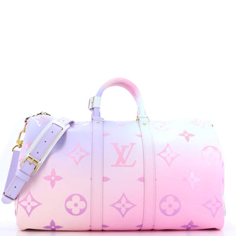 Louis Vuitton Keepall Bandouliere Bag Spring in the City Monogram Giant Canvas 45