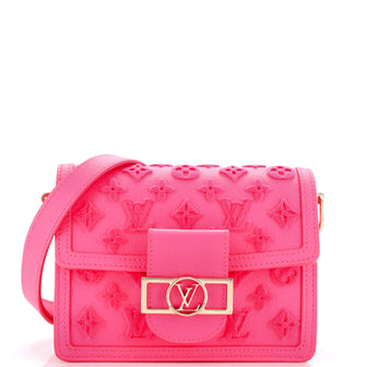 Louis Vuitton Dauphine Shoulder Bag Monogram Tuffetage Leather Mini