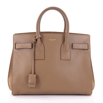 Saint Laurent Sac de Jour Handbag Leather Small Brown 2584403