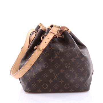 Louis Vuitton Petit Noe Handbag Monogram Canvas Brown 2584801