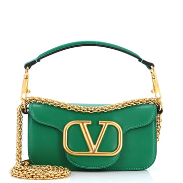 Valentino Garavani VLogo Loco Flap Shoulder Bag Leather Small