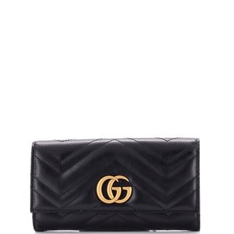 Gucci GG Marmont Continental Wallet Matelasse Leather