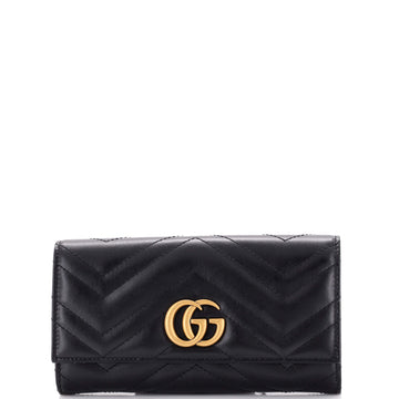 Gucci GG Marmont Continental Wallet Matelasse Leather