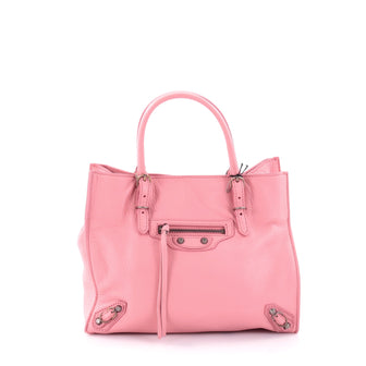 Balenciaga Papier A4 Zip Around Classic Studs Handbag Leather Mini Pink 2585305