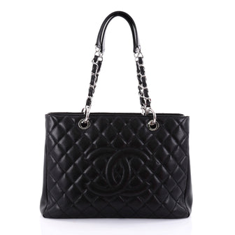 Chanel Grand Shopping Tote Quilted Caviar Black 2585501