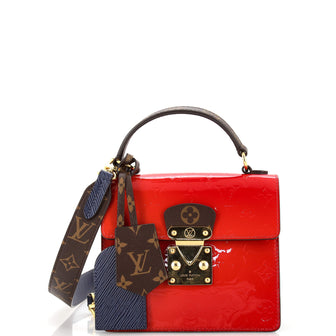 Louis Vuitton Spring Street NM Handbag Monogram Vernis with Monogram Canvas and Epi Leather