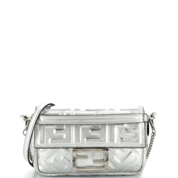 Fendi Baguette NM Bag Zucca Embossed Leather Mini
