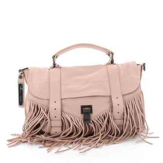Proenza Schouler PS1 Fringe Handbag Leather Medium Neutral 2586103