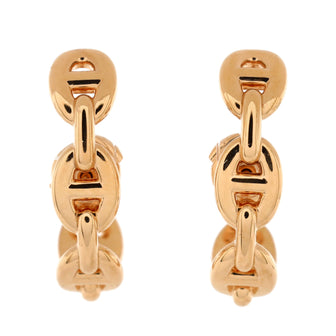 Hermes Chaine d'Ancre Enchainee Stud Earrings 18K Rose Gold
