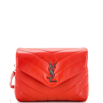 Saint Laurent Loulou Shoulder Bag Matelasse Chevron Leather Toy
