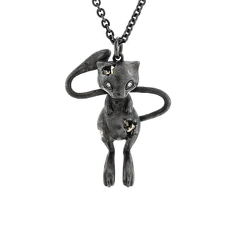 Tiffany & Co. x Arsham Studio Pokémon Mew Pendant Necklace Oxidized Sterling Silver with Diamonds