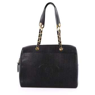 Chanel Vintage Timeless Zip Tote Caviar Medium Black 2587003