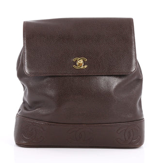 Chanel Vintage Backpack Caviar Medium Brown 2587008