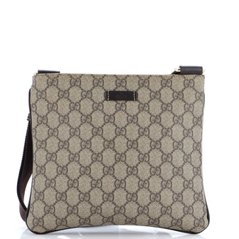 Gucci Zip Top Messenger Bag GG Coated Canvas Small