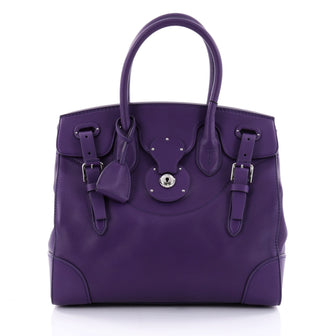 Ralph Lauren Collection Soft Ricky Handbag Leather 33 Purple 2587201