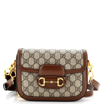 Gucci Horsebit 1955 Shoulder Bag GG Coated Canvas Mini