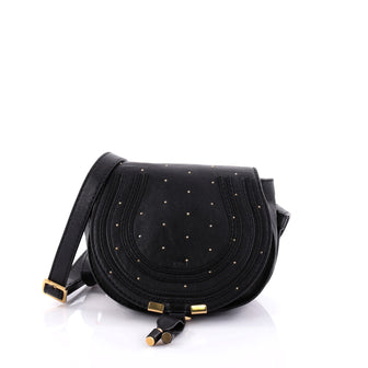 Chloe Marcie Crossbody Bag Studded Leather Mini Black 2587301