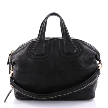 Givenchy Nightingale Satchel Leather Medium Black 2587302