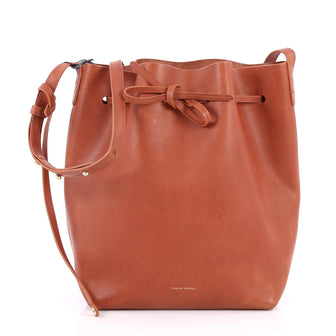 Mansur Gavriel Bucket Bag Leather Large Brown 2587403