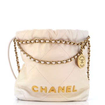 Chanel 22 Chain Hobo Quilted Shaded Calfskin Mini