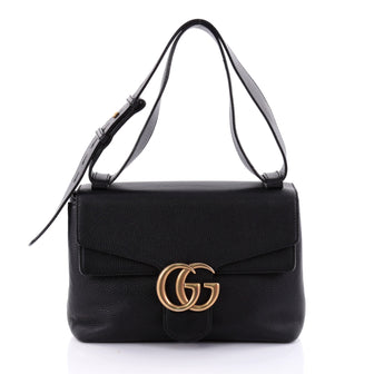 Gucci GG Marmont Shoulder Bag Leather Small Black 2587901