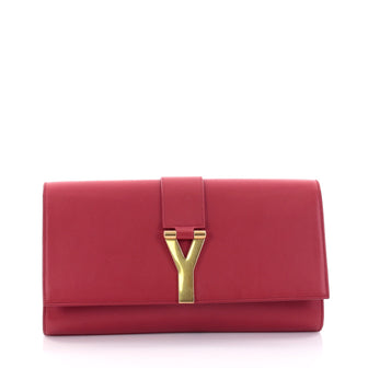  Saint Laurent Chyc Clutch Leather Red 2588001