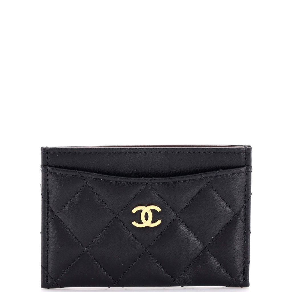 Classic Card Holder Quilted Lambskin / black