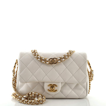 Chanel Coco You Chain Flap Bag Quilted Caviar Mini