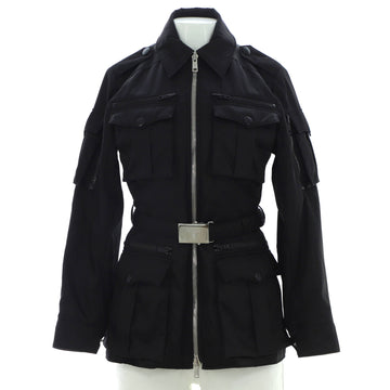 Prada Women's Military Belted Zip Jacket Nylon
