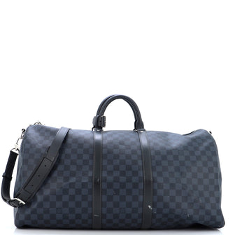 Louis Vuitton Keepall Bandouliere Bag Damier Cobalt 55