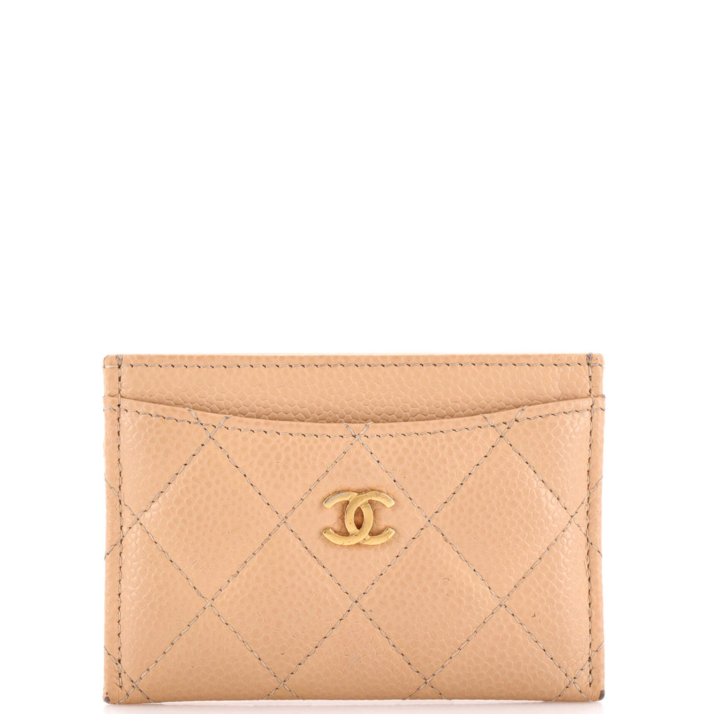 Classic Card Holder Quilted Caviar / neutral