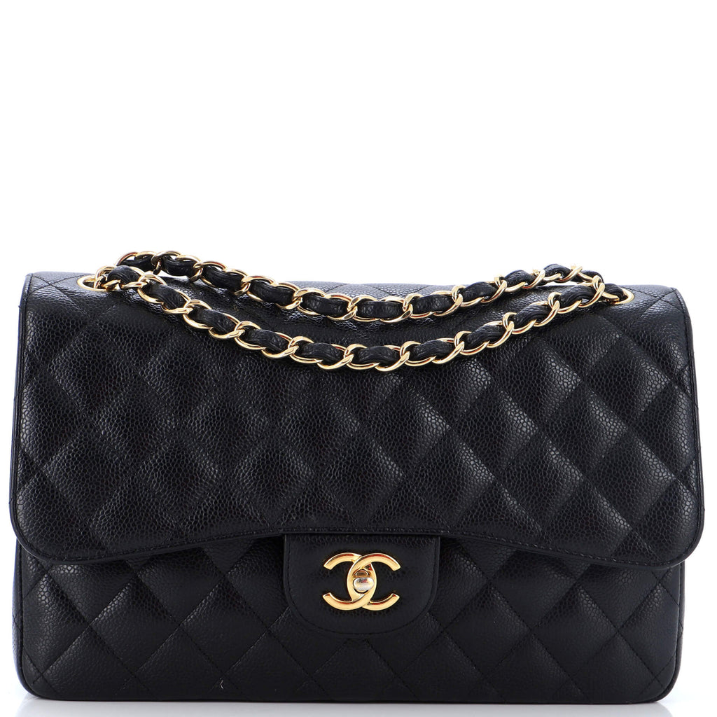 Classic Double Flap Bag Quilted Caviar Jumbo / ...