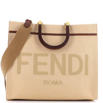 Fendi Sunshine Shopper Tote Canvas Medium
