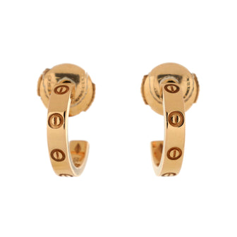 Cartier Love Hoop Earrings 18K Rose Gold Small