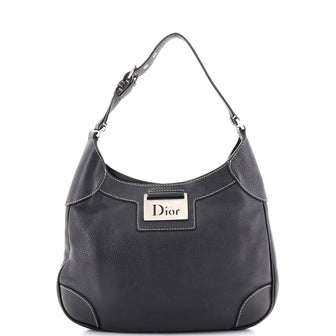 Christian Dior Vintage Street Chic Shoulder Bag Leather Medium