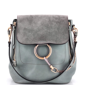Chloe Faye Backpack Leather and Suede Medium
