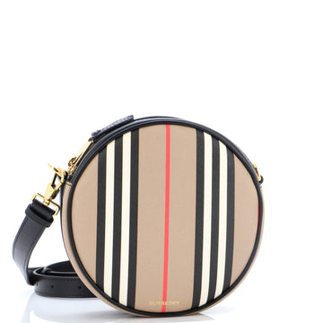 Burberry Louise Round Bag Icon Stripe E-Canvas