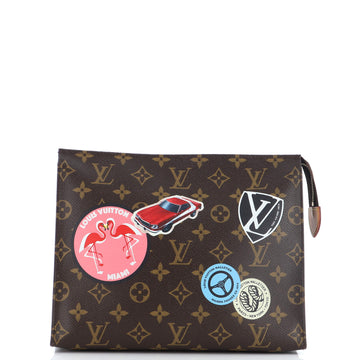 Louis Vuitton Toiletry Pouch Limited Edition World Tour Monogram Canvas 26