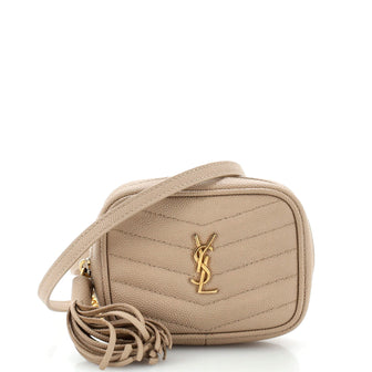 Saint Laurent Classic Monogram Camera Bag Matelasse Chevron Leather Small