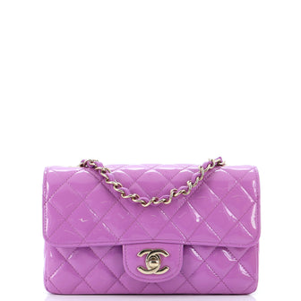 Chanel Classic Single Flap Bag Quilted Patent Mini
