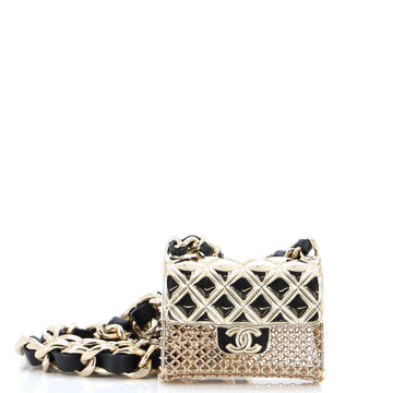 Chanel Flap Bag Charm Chain Belt Metal and Lambskin