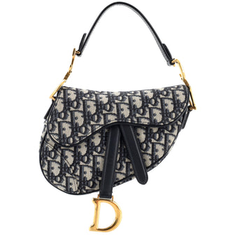 Christian Dior Saddle Handbag Oblique Canvas Mini
