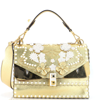 Fendi Monster Kan I Bag Flower Studded Leather Medium