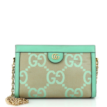 Gucci Ophidia Chain Shoulder Bag Jumbo GG Canvas Small