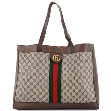 Gucci Ophidia Soft Open Tote GG Coated Canvas East West