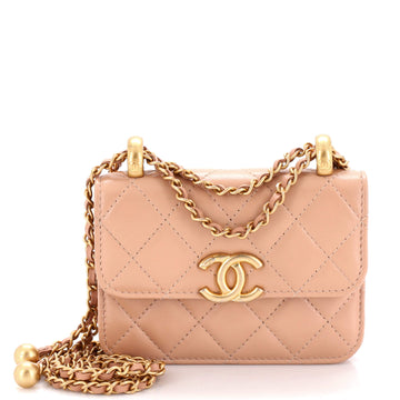 Chanel Perfect Fit Flap Coin Purse with Chain Quilted Calfskin