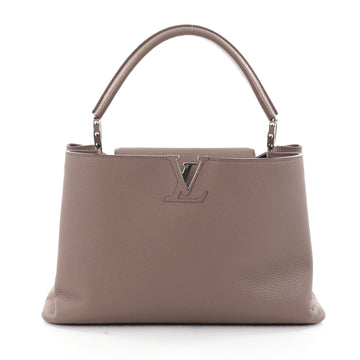 Louis Vuitton Capucines Handbag Leather MM Neutral 2590601