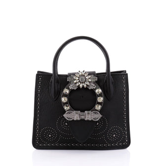 Miu Miu Madras Lady Convertible Bag Leather Small Black 2591101