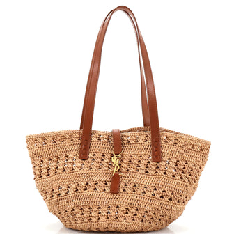 Saint Laurent Panier Monogram Basket Shopper Raffia Small